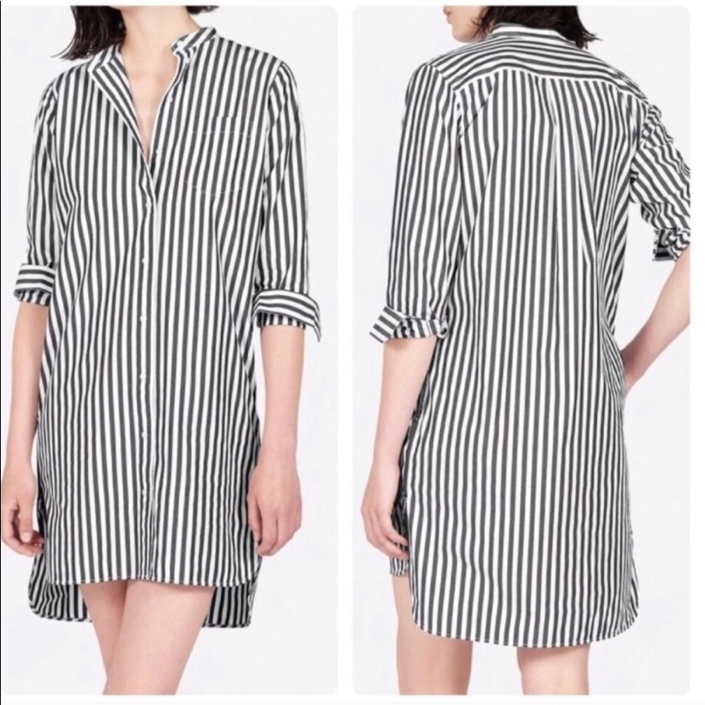 Everlane Poplin Collarless dress